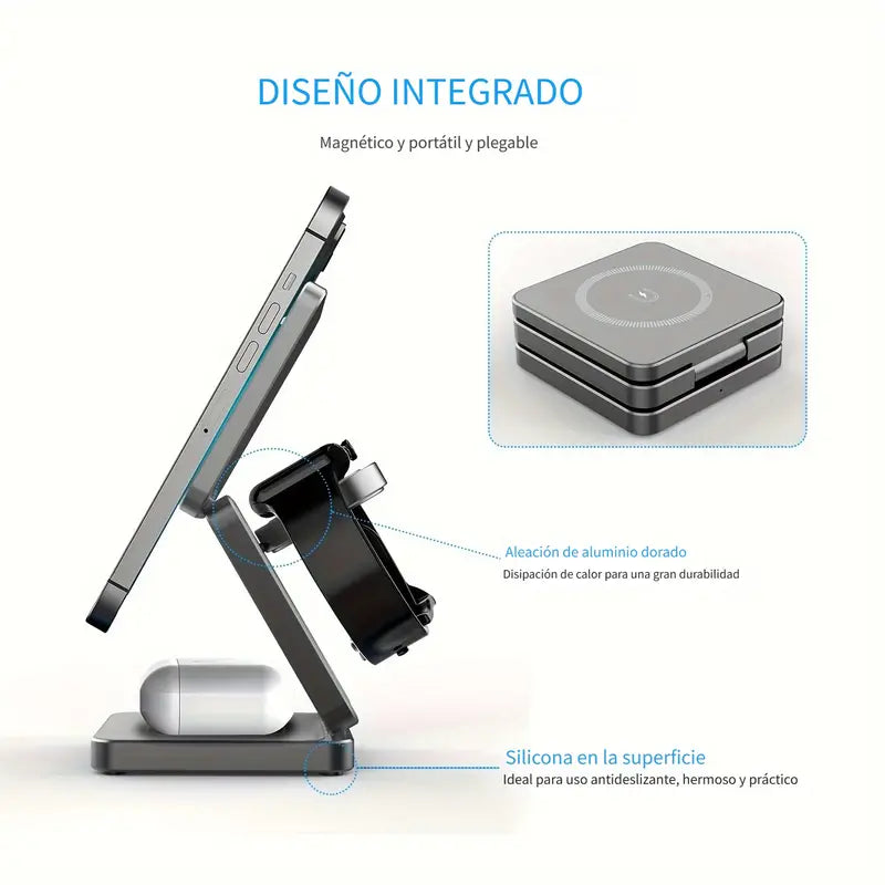 Cargador Inalámbrico 3 en 1