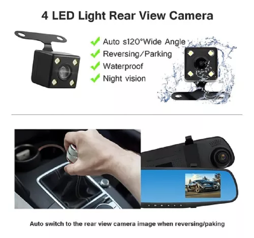 Espejo retrovisor con Camara HD