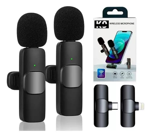 Microfono Inalambrico Recargable Solapa Doble K9